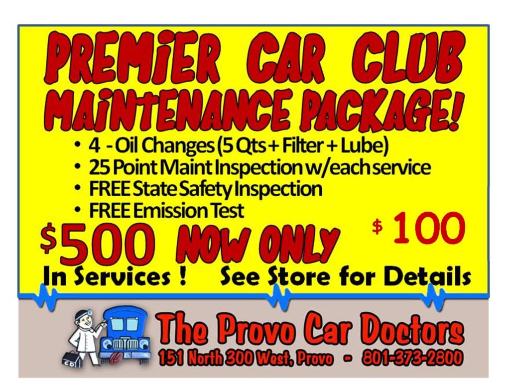 premier car club maintenance package